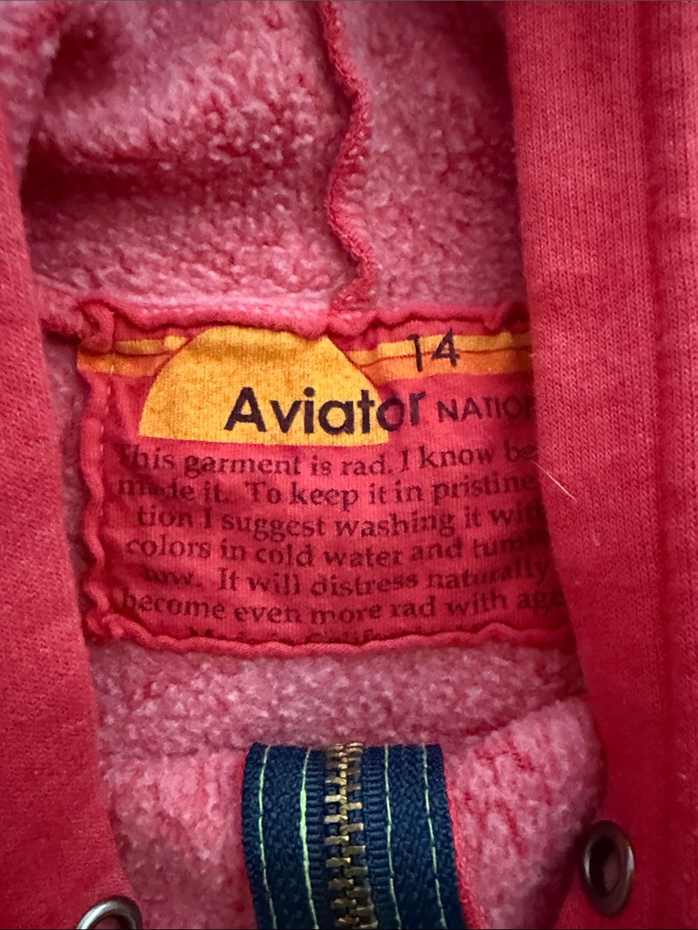 Aviator nation - 14 Red Full Zip Hoodie - Picture 3 of 10